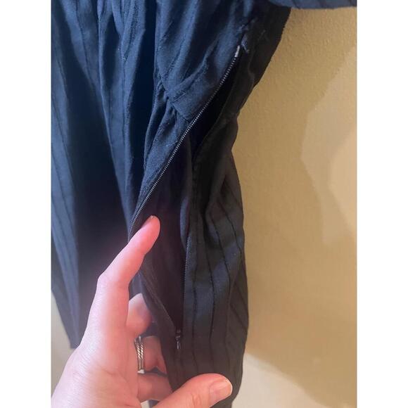 IRO Sigrid Dress V Neck 3/4 Sleeves Elastic Waist Sheer Striped Dress Medium - Picture 8 of 10